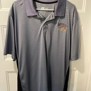 Russell Athletic Western Illinois Gray Polo Shirt